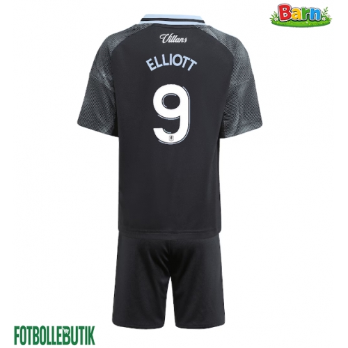 Aston Villa Harvey Elliott #9 Bortaställ Barn 2025-26 Kortärmad (+ Korta byxor)